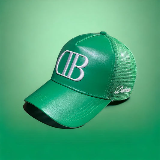 Green Leather Trucker